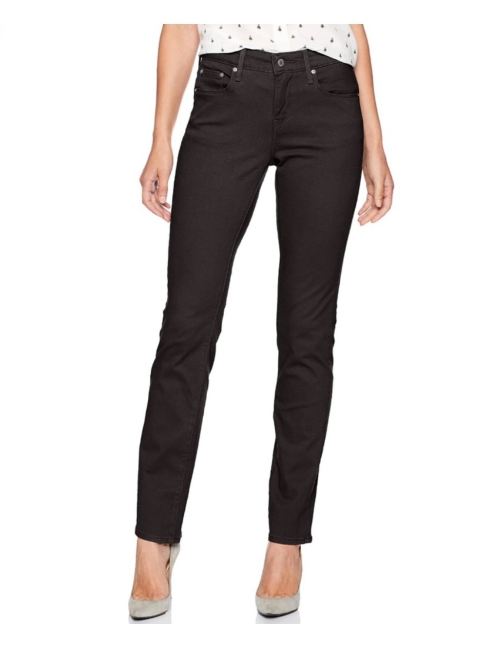 Levi’s 505 Black Straight Leg High Rise Denim Jeans Size 32